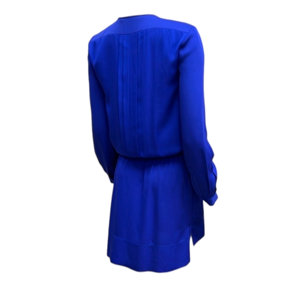 Diane Von Furstenberg royal blue long sleeve silk lycra midi dress 8 FRANCESCA - Picture 4 of 16
